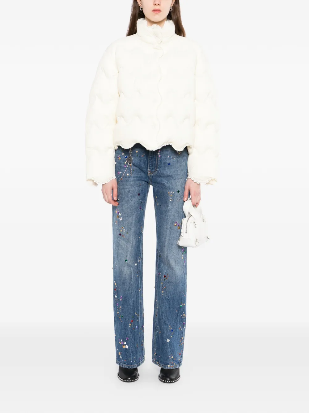  Jnby Wave-quilted Jacket - Neutrals 