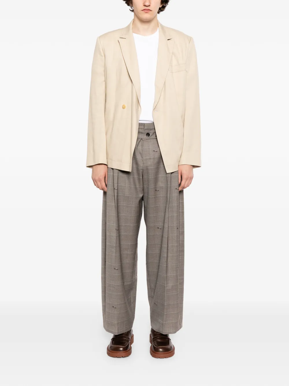  Croquis Plaided Trousers - Brown 