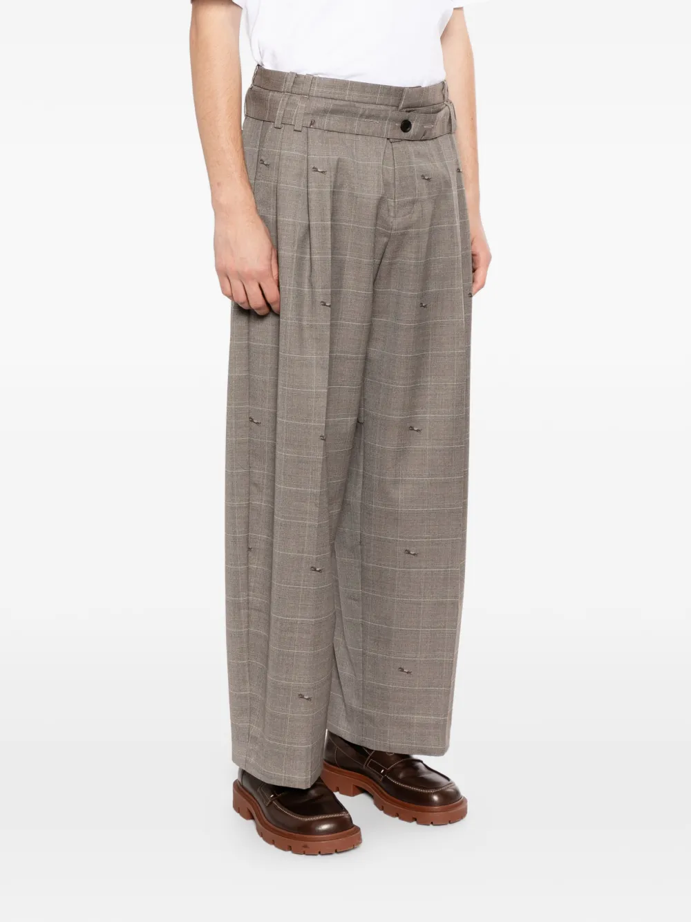  Croquis Plaided Trousers - Brown 