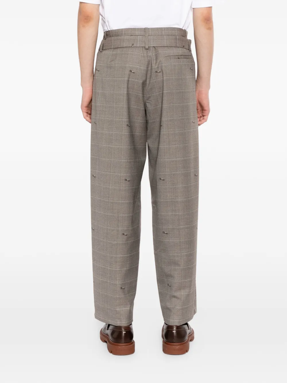 CROQUIS Geruite broek Bruin