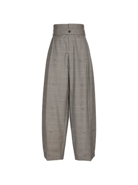 CROQUIS plaided tapered trousers