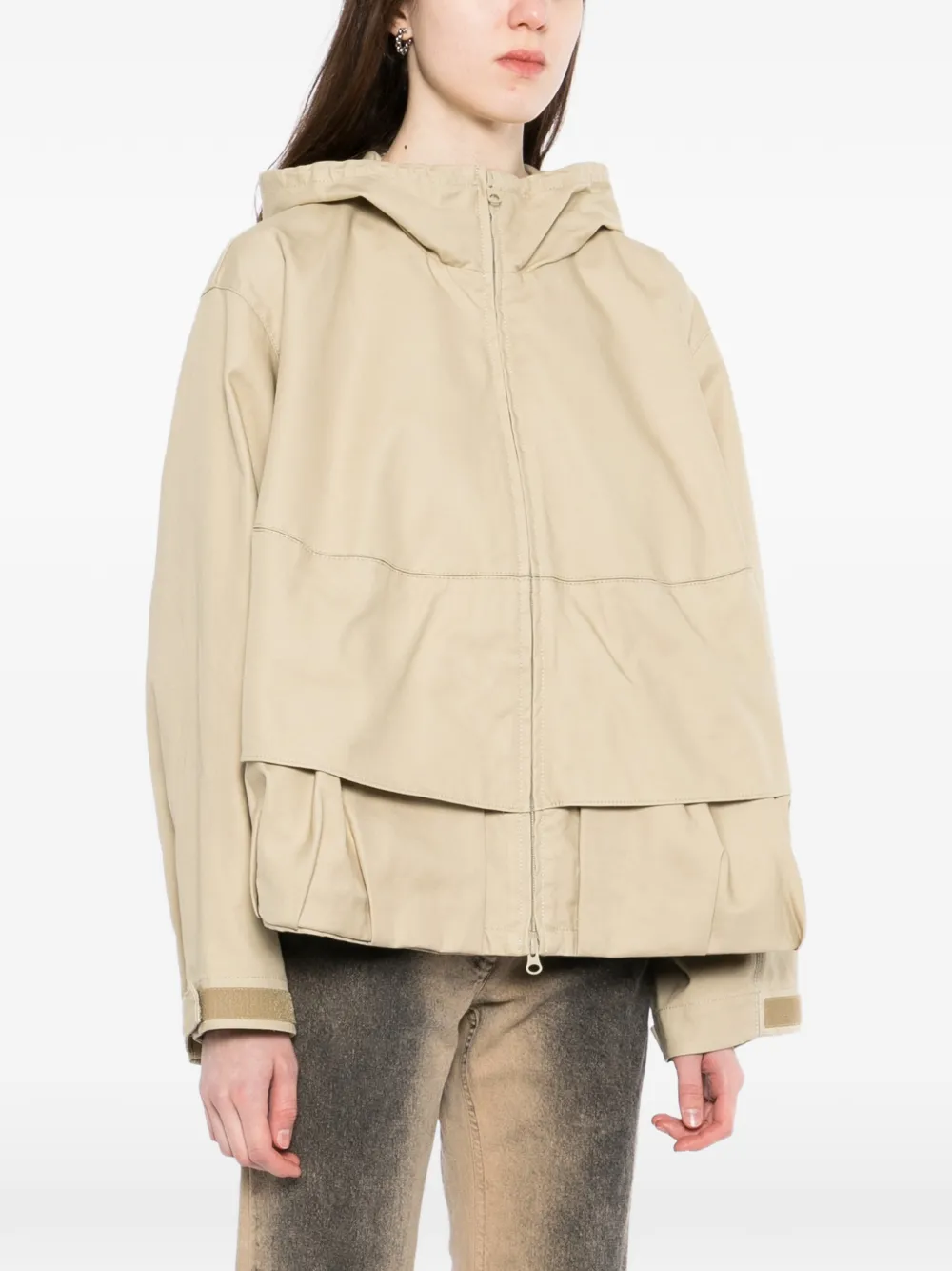 JNBY Katoenen jack met capuchon Beige