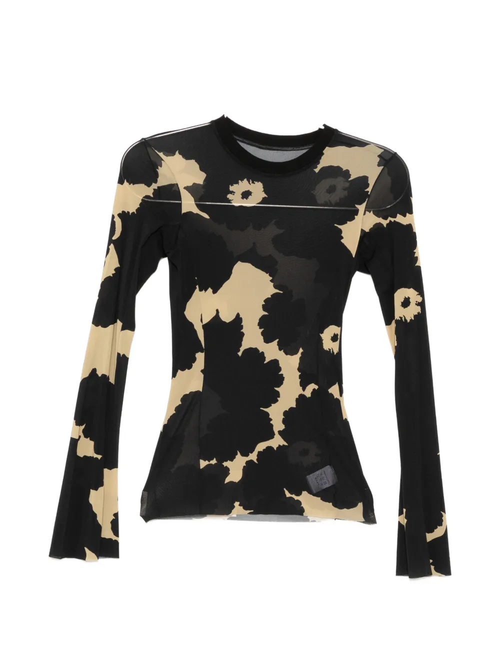 LESS printed top - Nero