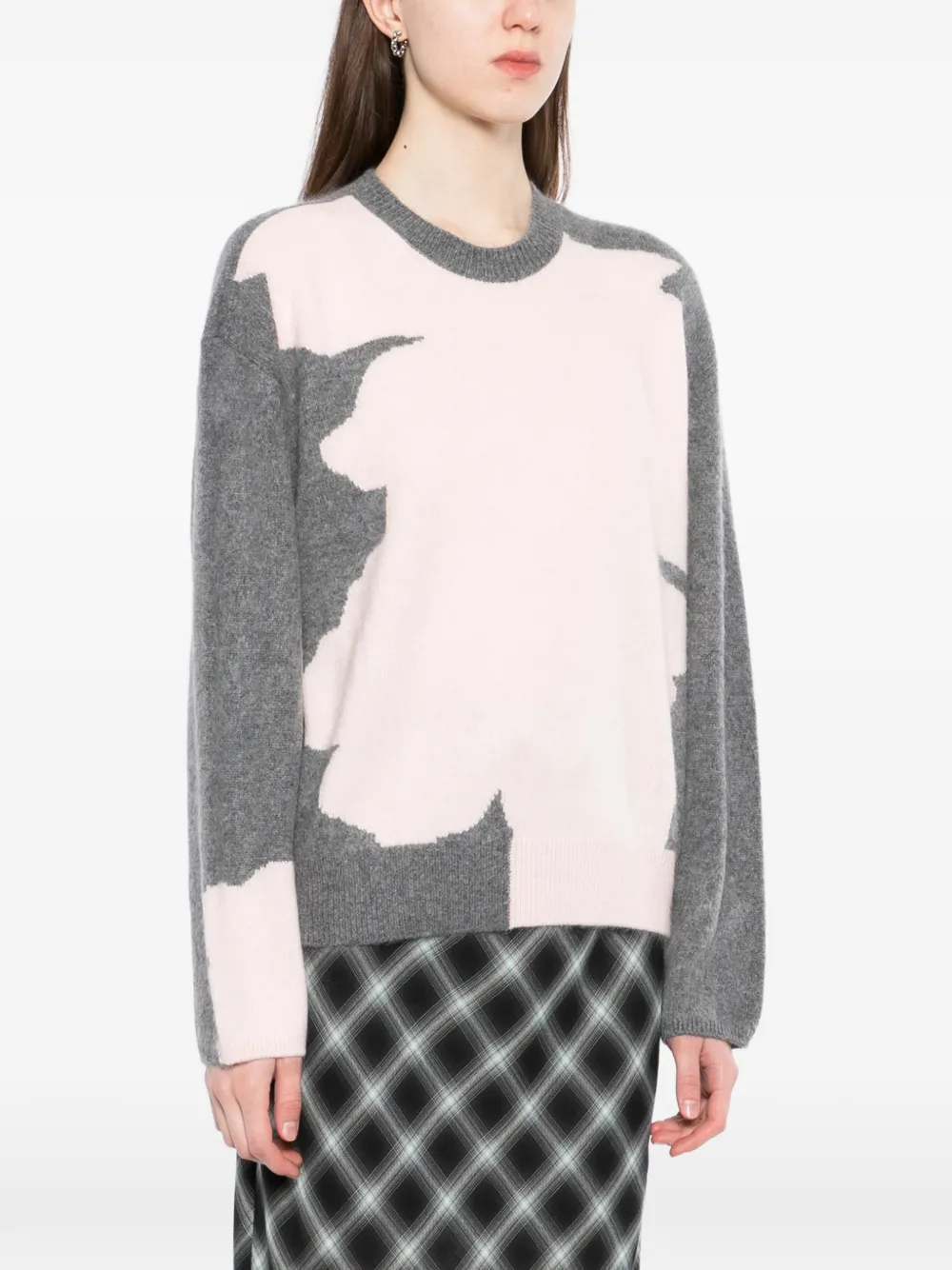  Less Jacquard Sweater - Pink 