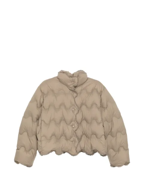 JNBY wave-quilted lace-trim jacket