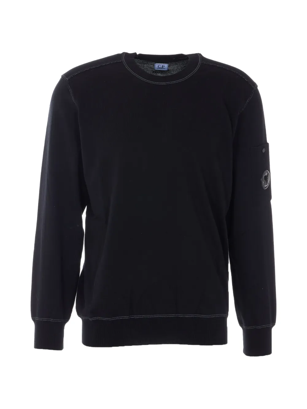 C.P. Company logo-patch crew-neck sweater - Nero