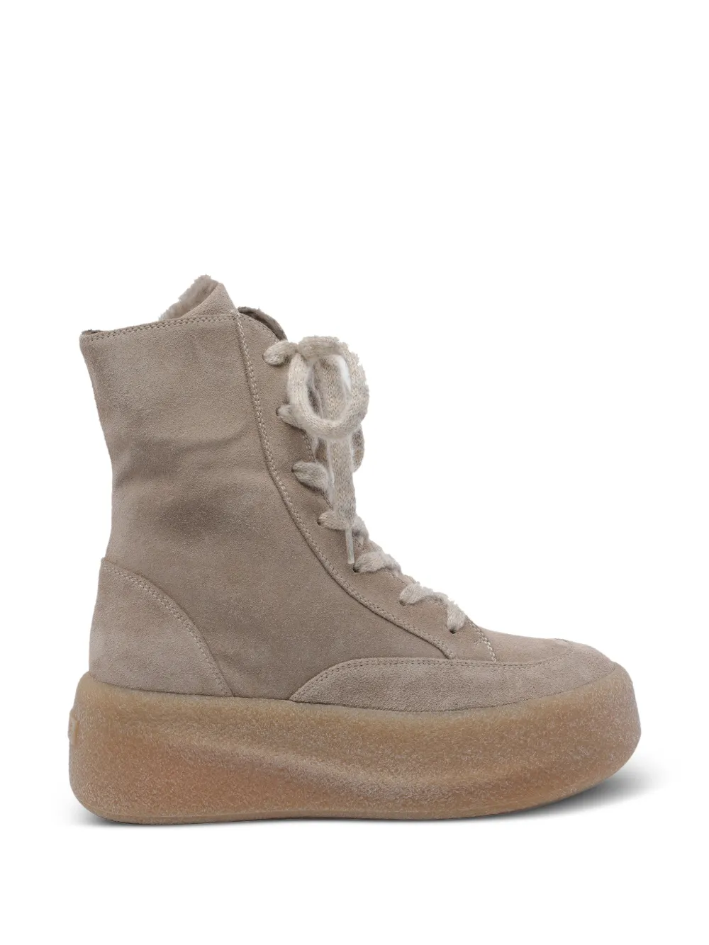Vic Matie round-toe lace-up boots Beige
