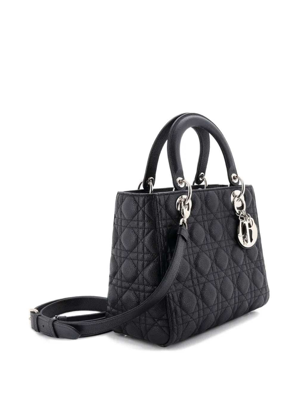 Lady Dior Bag Cannage Quilt Grained Calfskin Medium Satchel