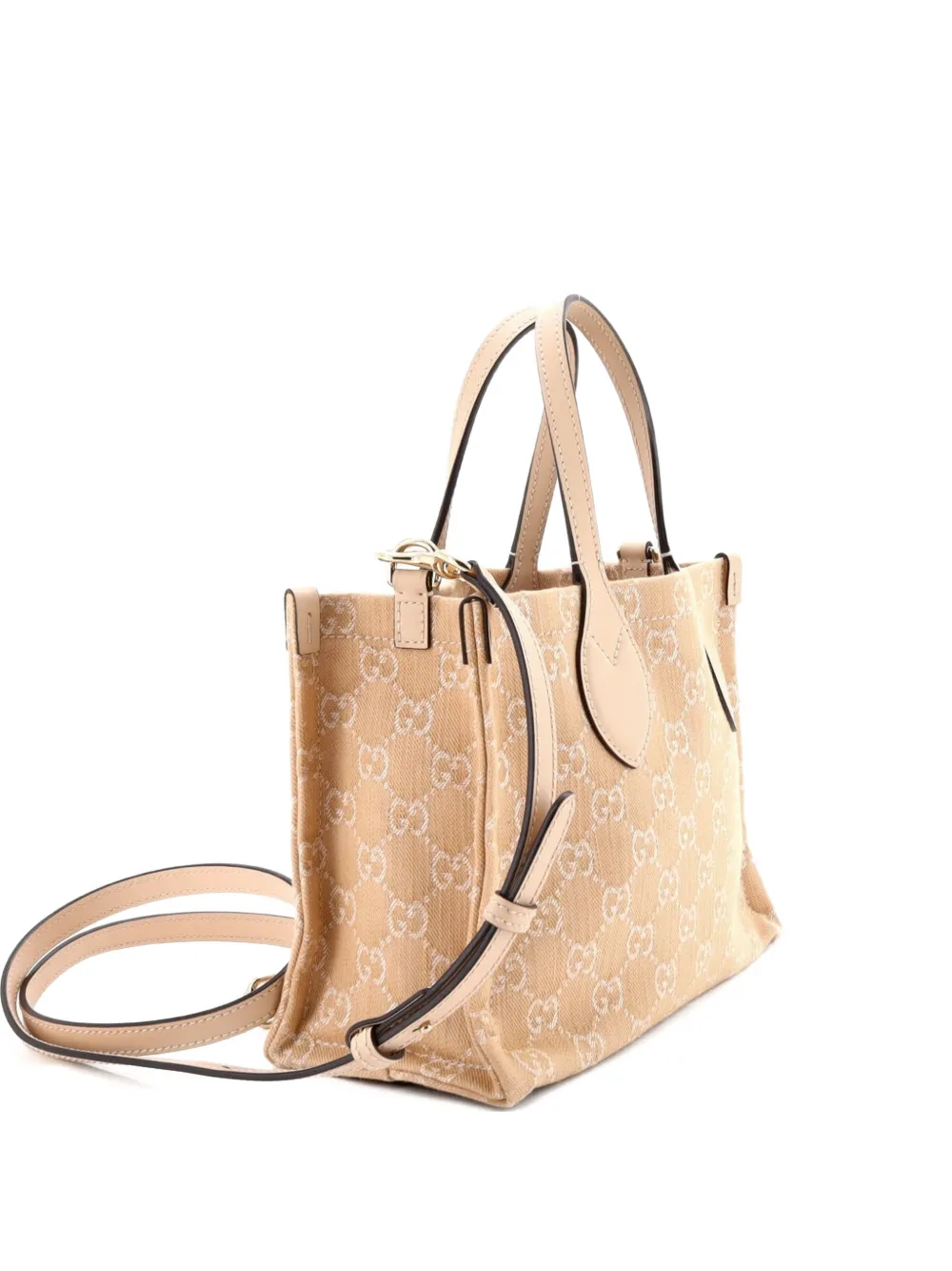 Gucci Pre-Owned Ophidia Shopper GG Denim Medium tote bag - Marrone