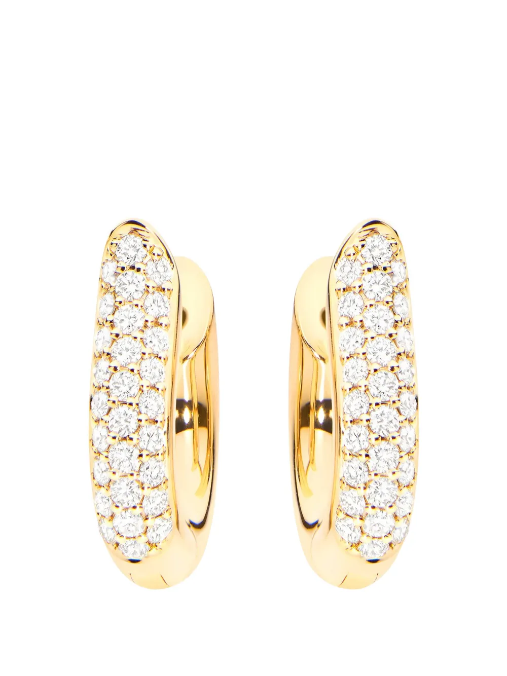 TAMARA COMOLLI medium Signature diamond hoop earrings - Oro