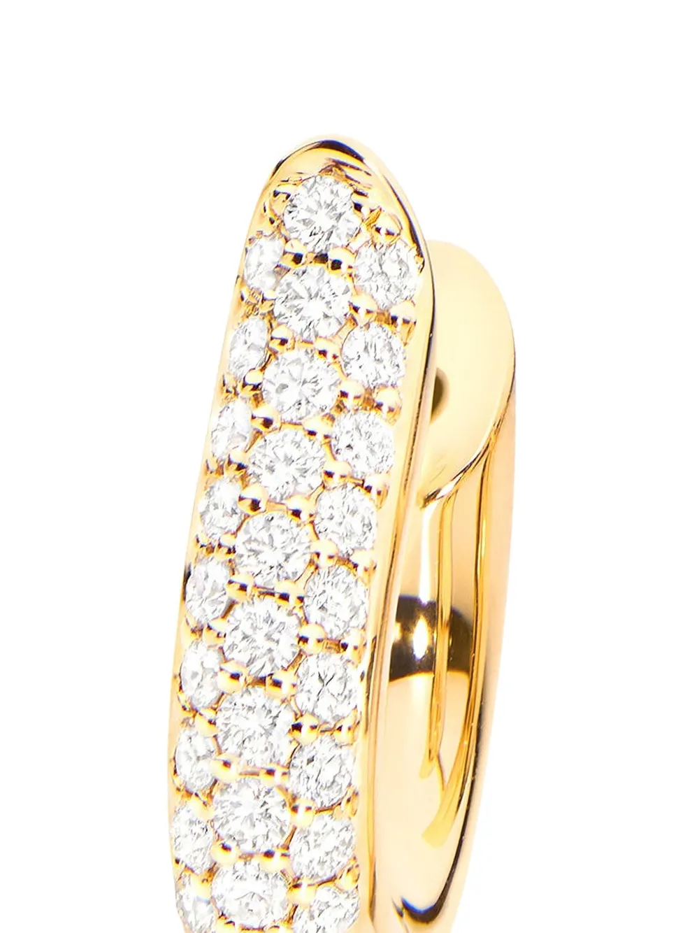  Tamara Comolli Medium Signature Diamond Hoop Earrings - Gold 