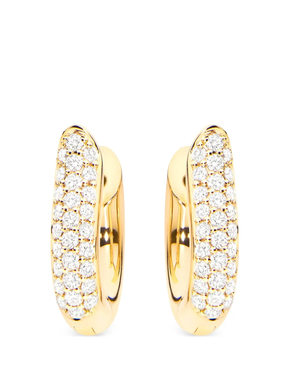 TAMARA COMOLLI medium Signature diamond hoop earrings - Oro