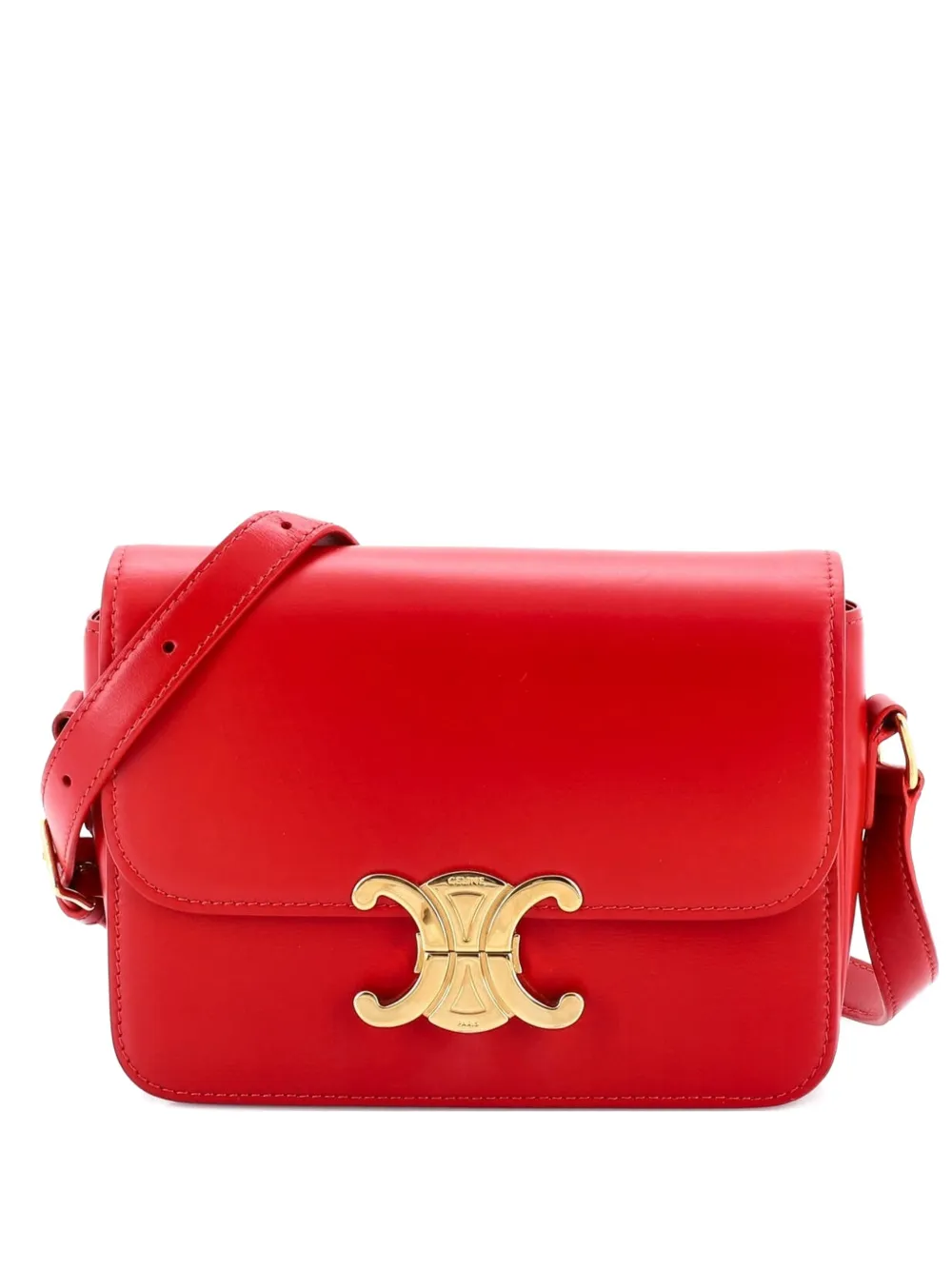 Celine Pre-Owned Borsa a tracolla Triomphe in pelle di agnello - Rosso