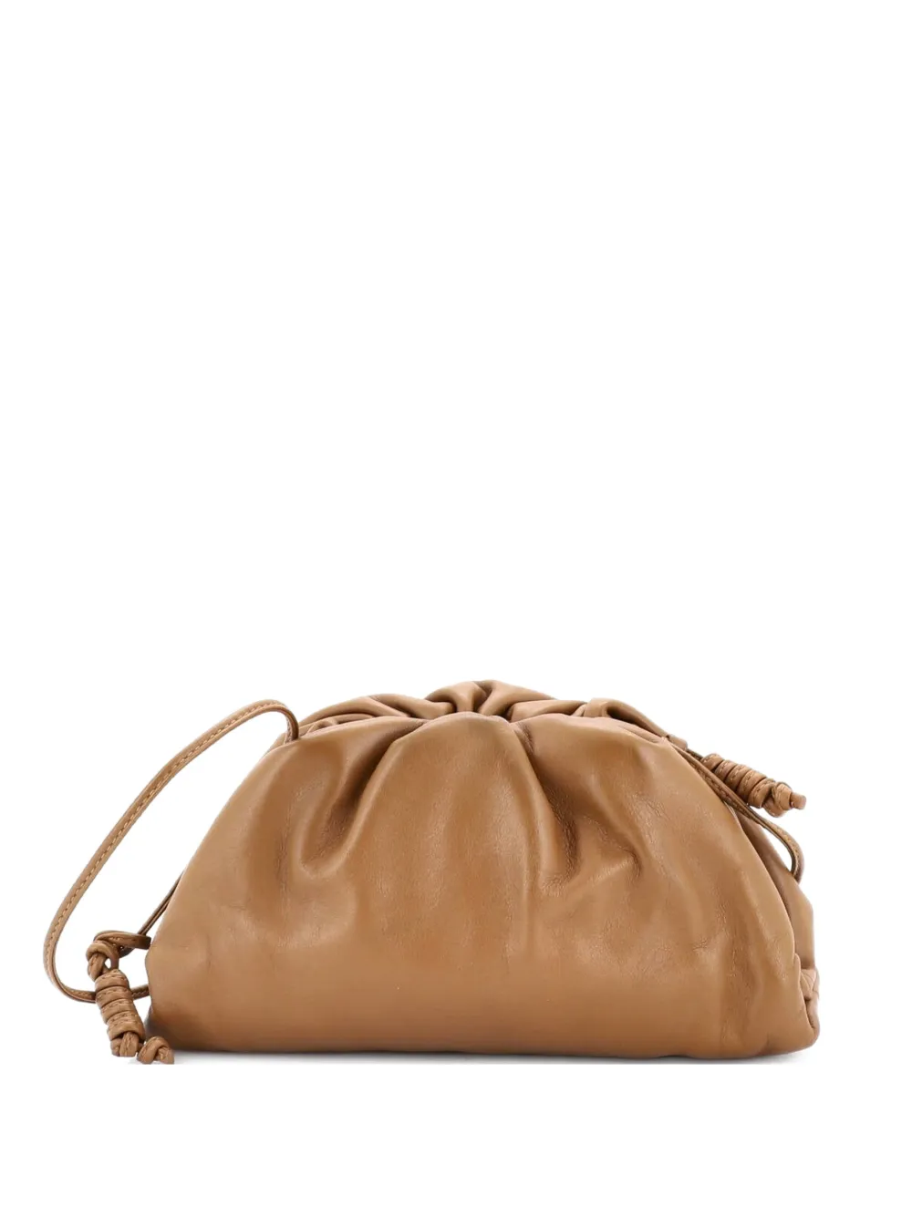 Bottega Veneta Pre-Owned The Pouch Leather Mini crossbody bag - Marrone