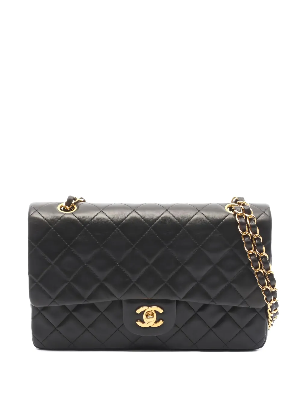 CHANEL Pre-Owned 1991-1994 Double Flap quilted chain-strap shoulder bag - Nero
