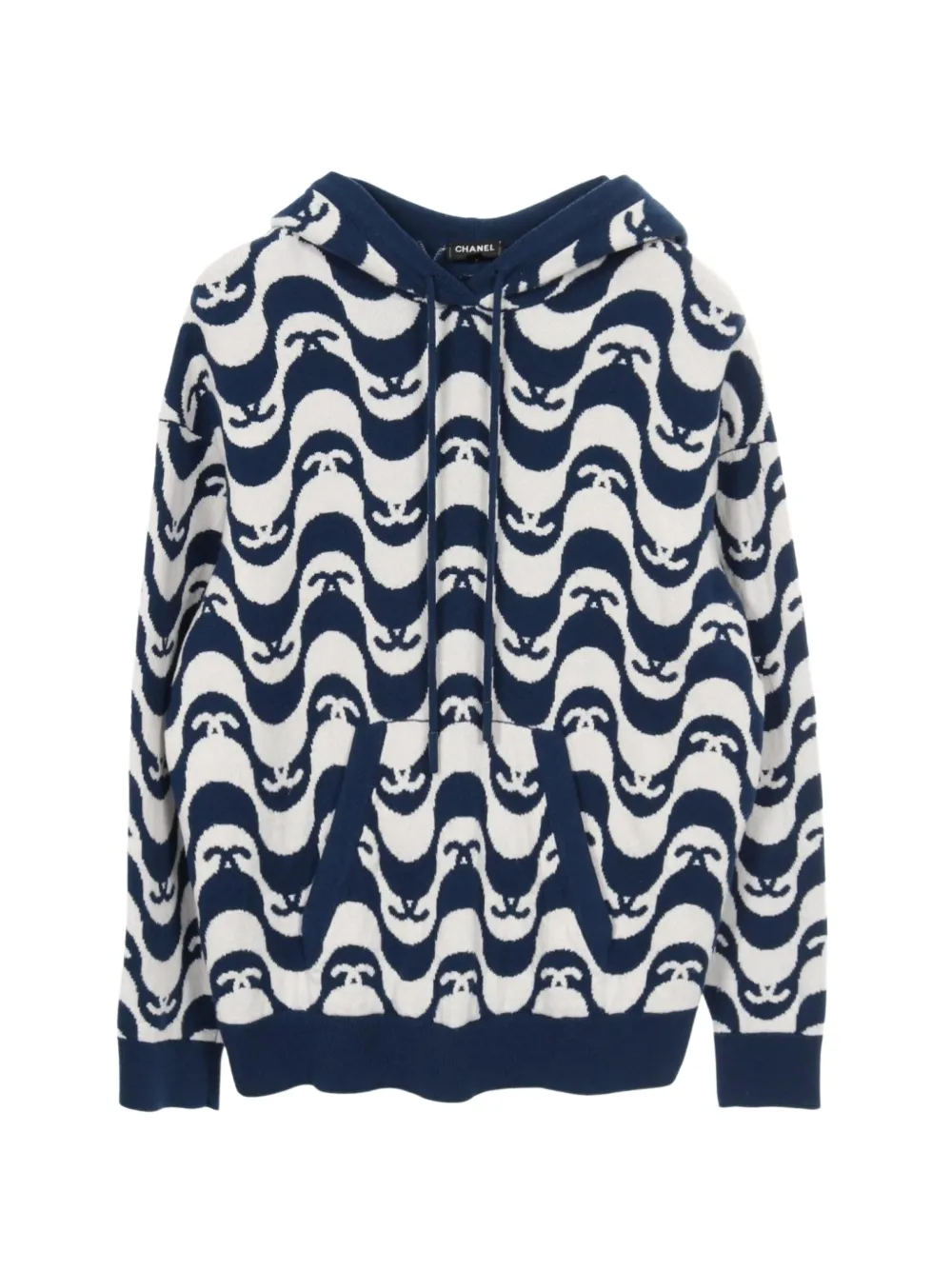 CHANEL Pre-Owned Felpa con cappuccio Coco Mark 1986-1988 - Blu