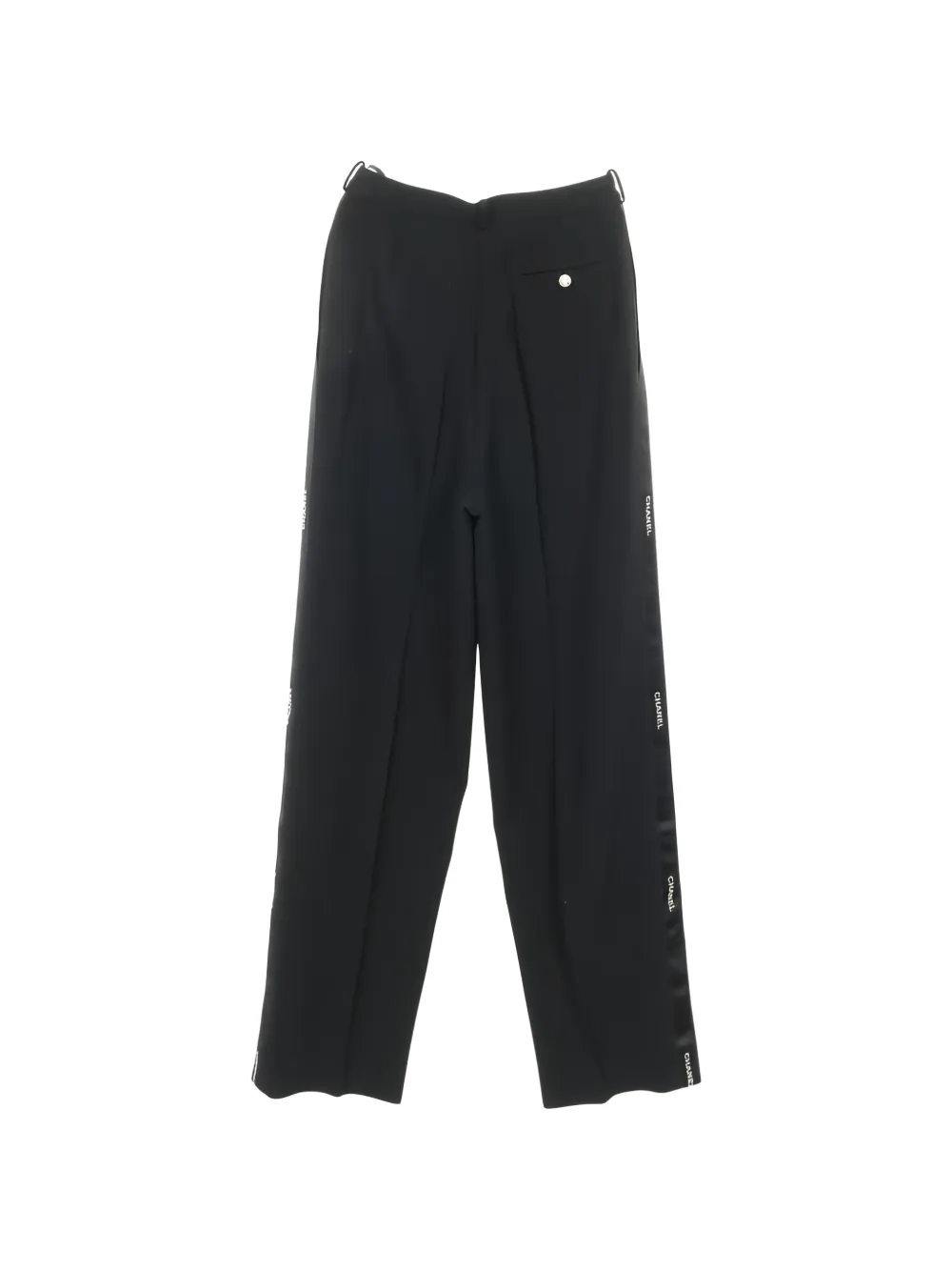 CHANEL Pre-Owned 1986-1988 logo-detail trousers - Zwart