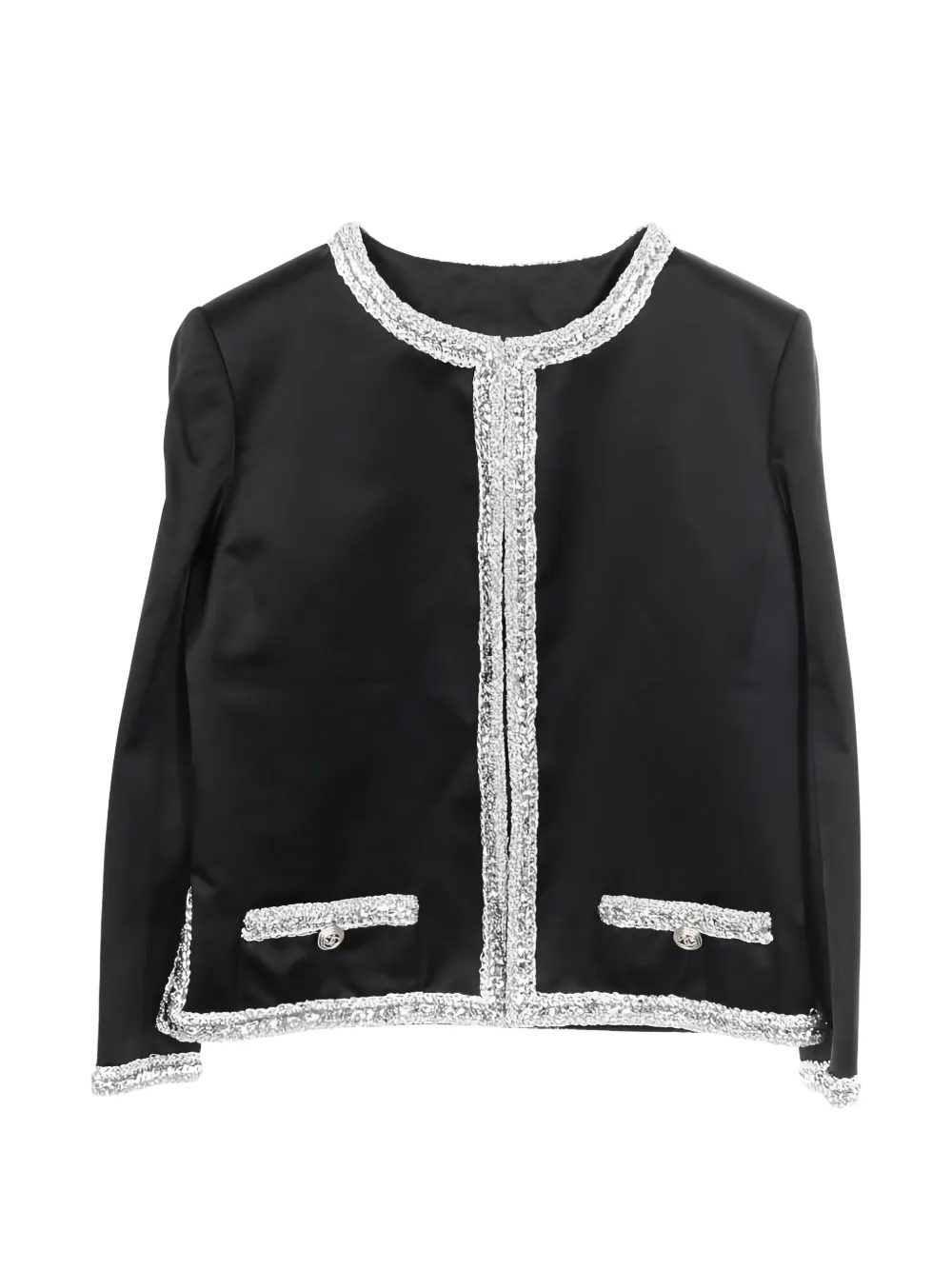 CHANEL Pre-Owned 1986-1988 Coco Mark trim-detail jacket - Nero