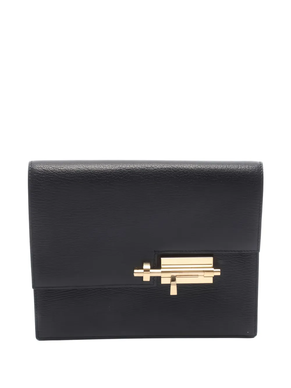 Hermès Pre-Owned 2018 engraved clutch bag - Schwarz