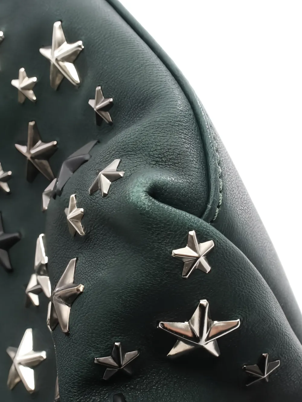 Jimmy Choo Pre-Owned 2000s Leather star-stud Shoulder Bag | Green