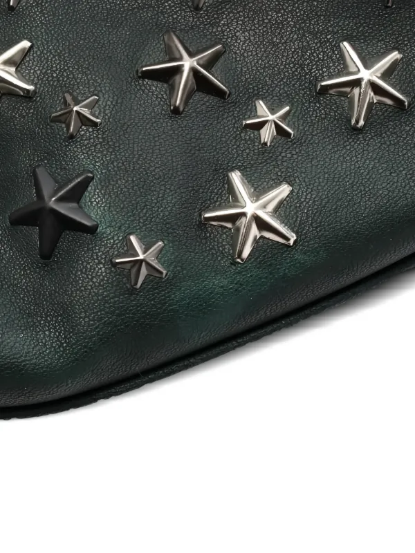 Jimmy Choo Pre-Owned 2000s Leather star-stud Shoulder Bag | Green
