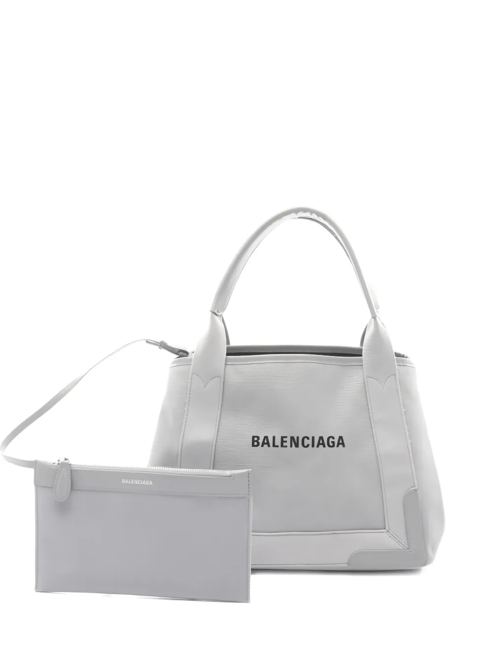 Balenciaga Pre-Owned small Cabas leather tote bag - Grigio