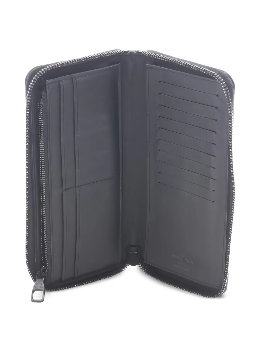  Louis Vuitton Pre-owned 2021s Monogram Leather Zip-closure Wallet - Black 