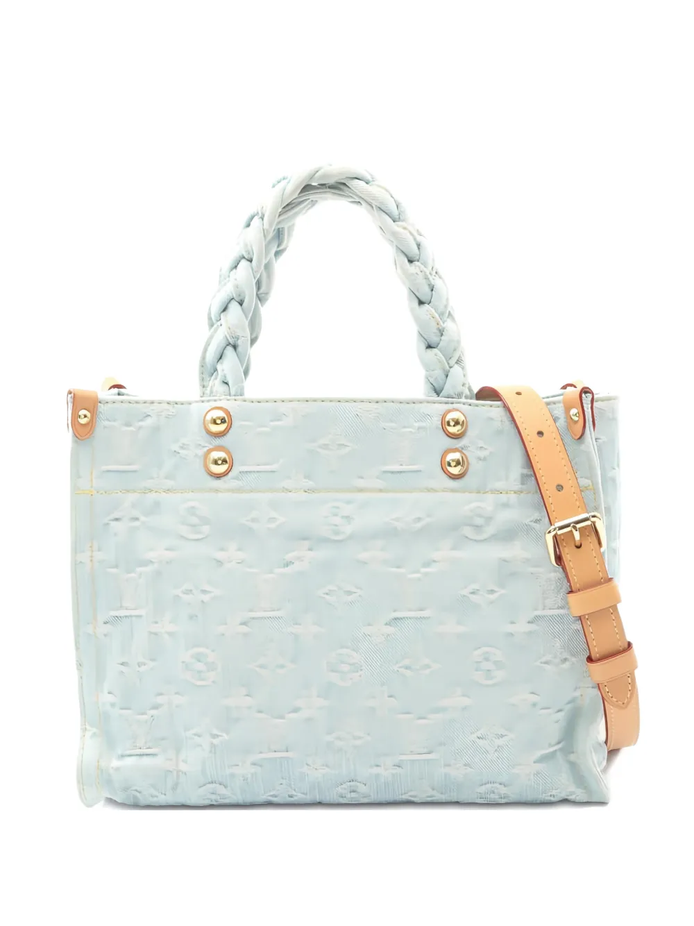 Louis Vuitton Pre-Owned 2021 monogram-pattern top-handle tote bag - Blu