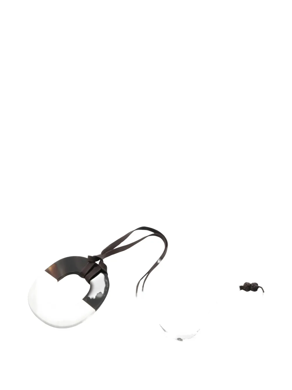 Hermès Pre-Owned 2010s ring necklace - Bianco