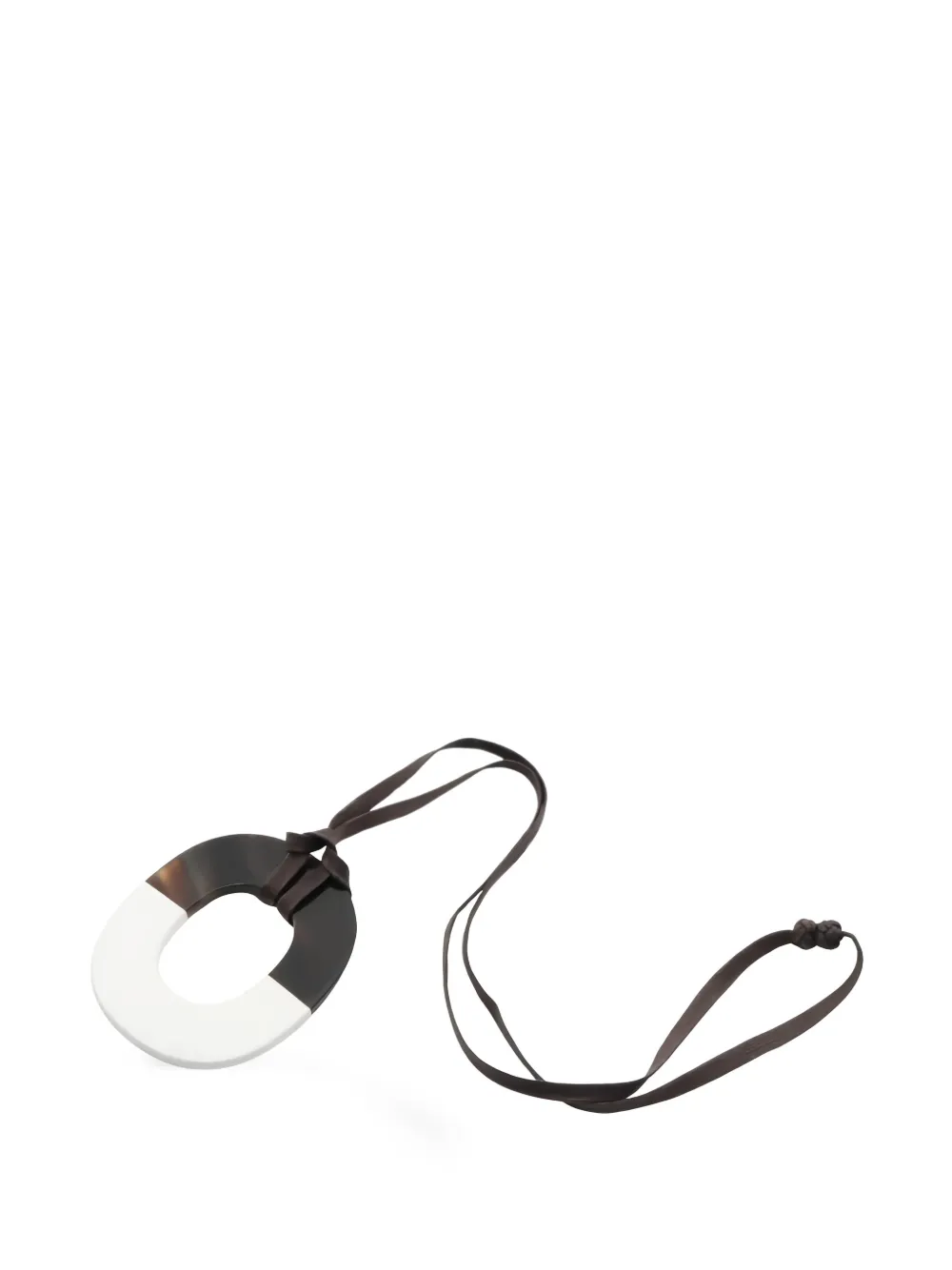 Hermès Pre-Owned 2010s ring necklace - Bianco