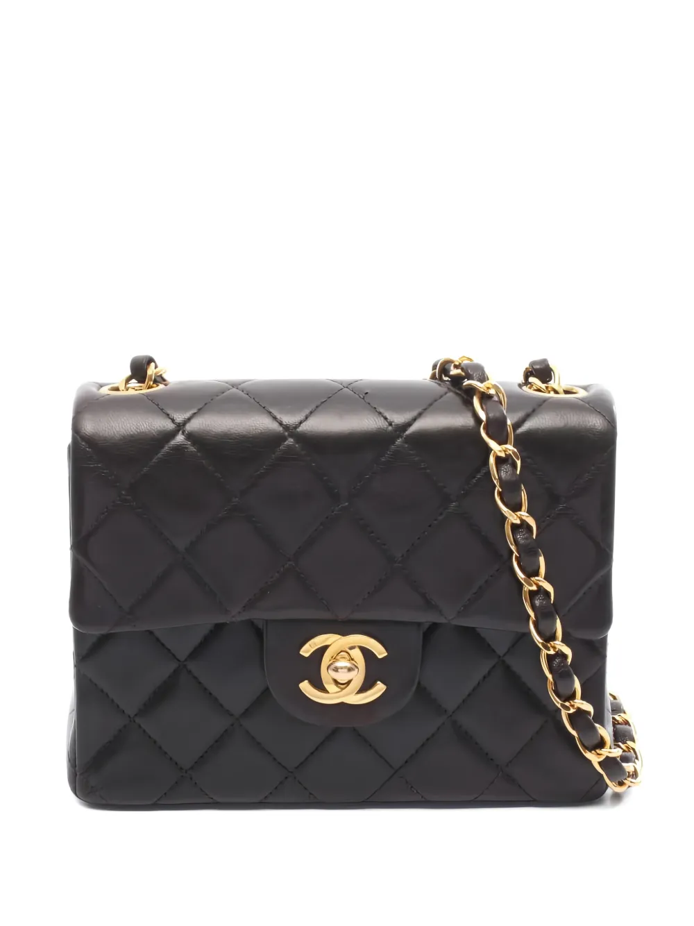 CHANEL Pre-Owned mini quilted chain-strap satchel bag - Nero