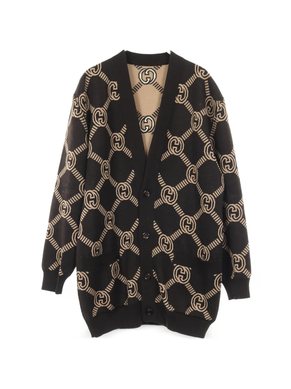 Gucci Pre-Owned 2000 Cardigan mit GG - Schwarz