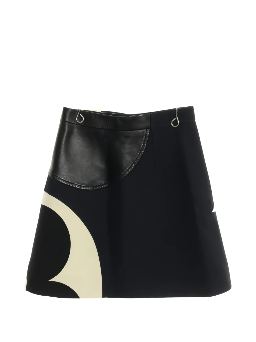 Louis Vuitton Pre-Owned 2000s leather-panel wrap skirt - Nero