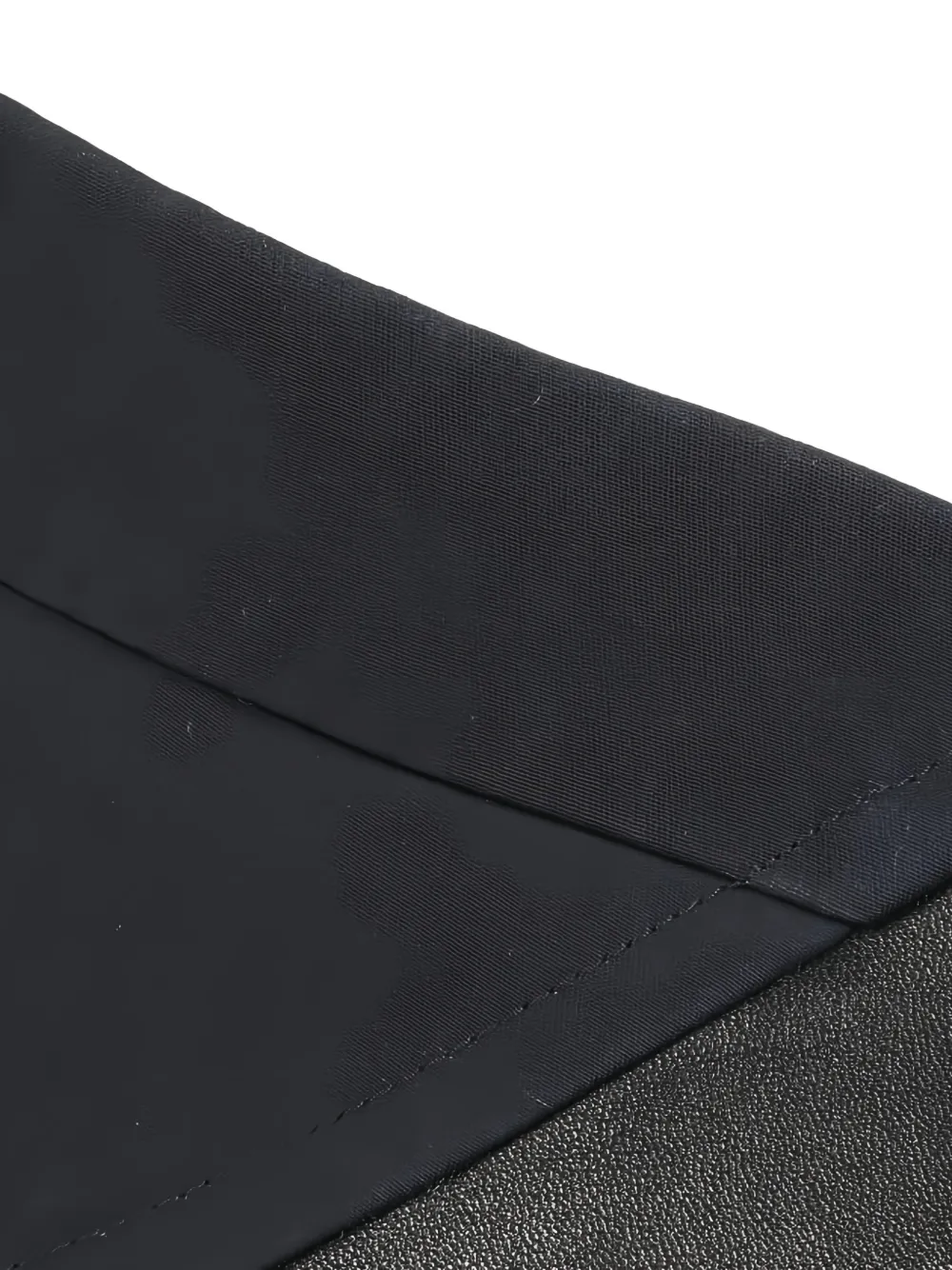 2000s Leather-Panel Wrap Skirt
