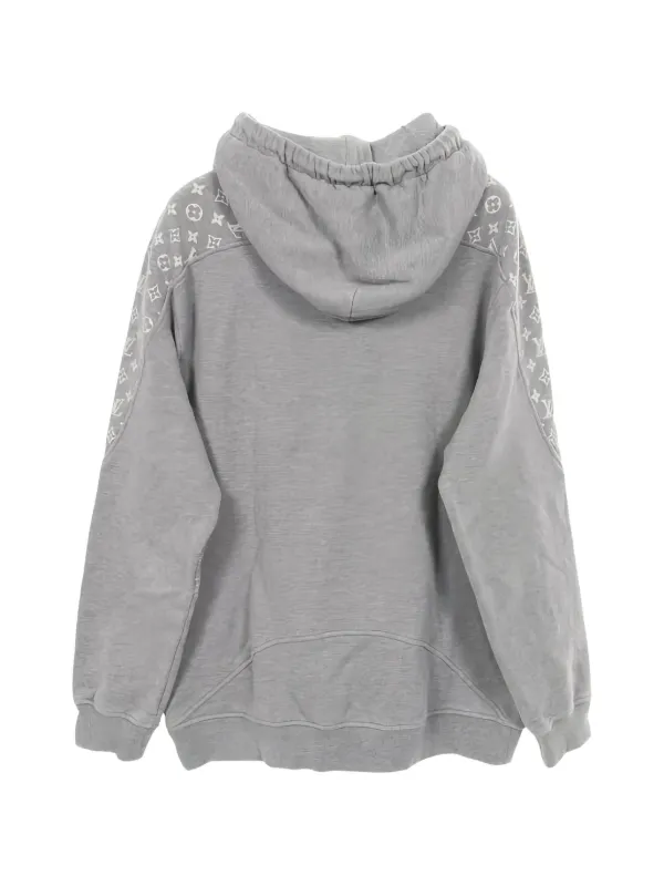 Louis Vuitton Pre-Owned Monogram Panel Hoodie | Grey | FARFETCH