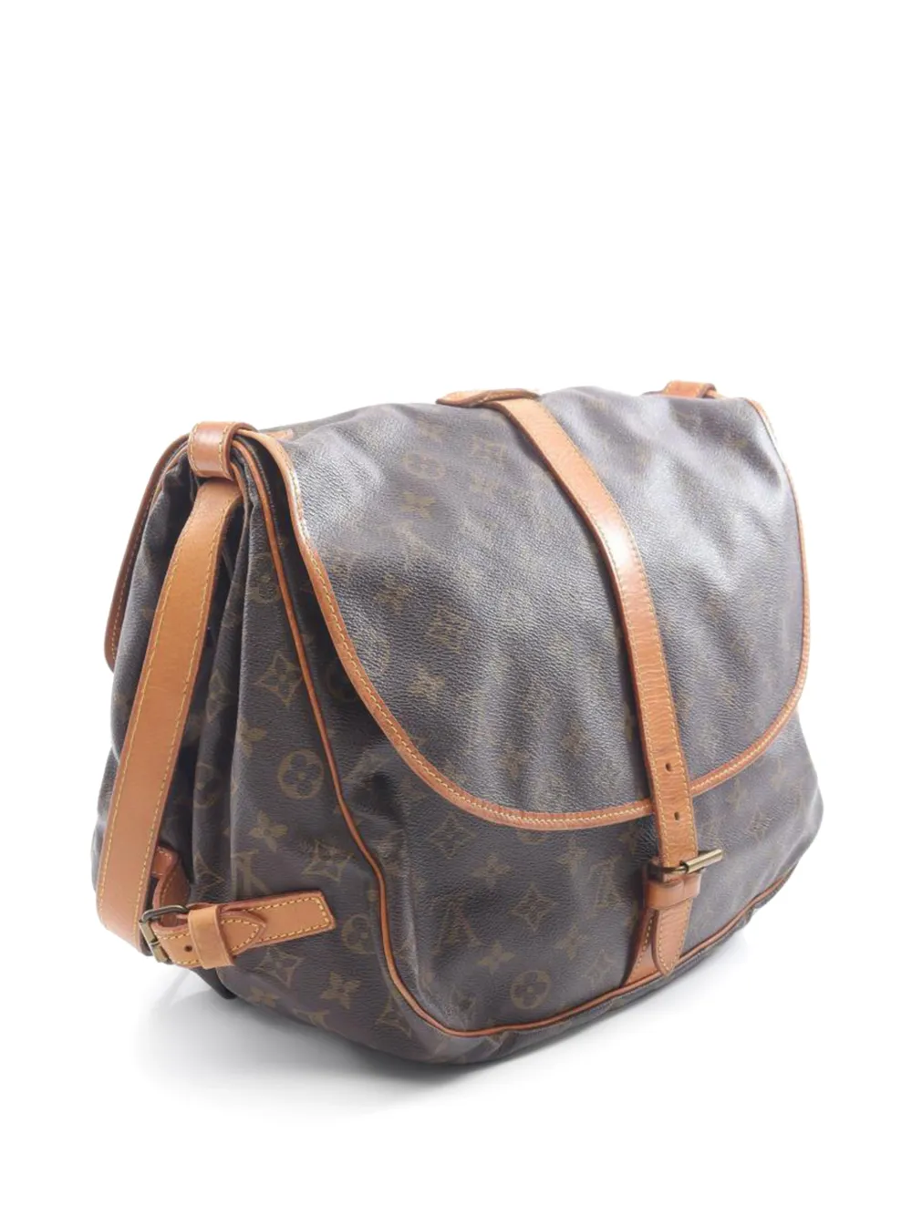 Louis Vuitton Pre-owned 1994 35 Saumur Monogram Shoulder Bag in Brown, view 2