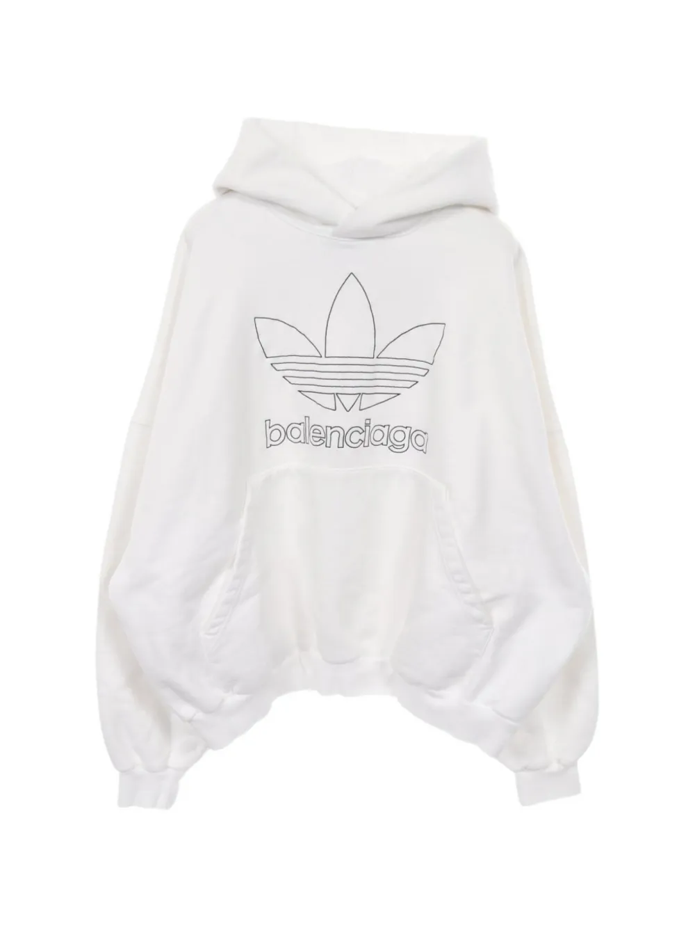 Balenciaga Pre-Owned x adidas 2010s Hoodie mit Logo - Weiß