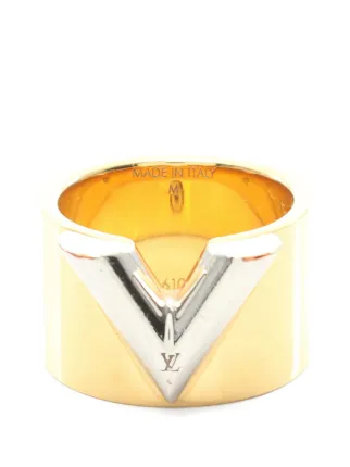 Louis Vuitton Pre-Owned 2019 Essential V Ring | Gold | FARFETCH