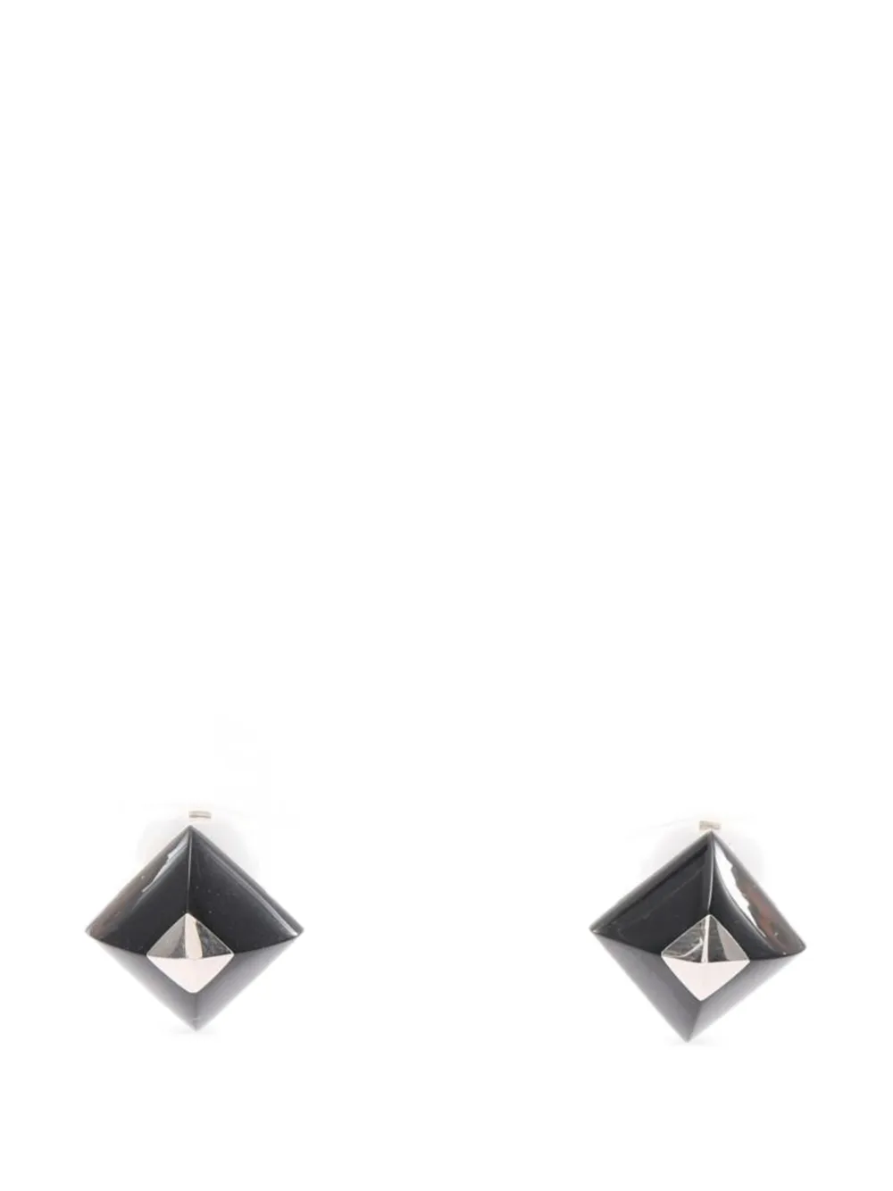 Hermès Pre-Owned 2010s square earrings - Argento