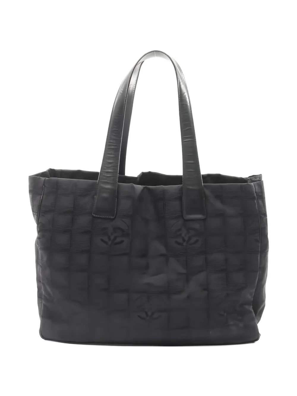 CHANEL Pre-Owned 2004-2005 MM New Travel Line leather-trim tote bag - Nero