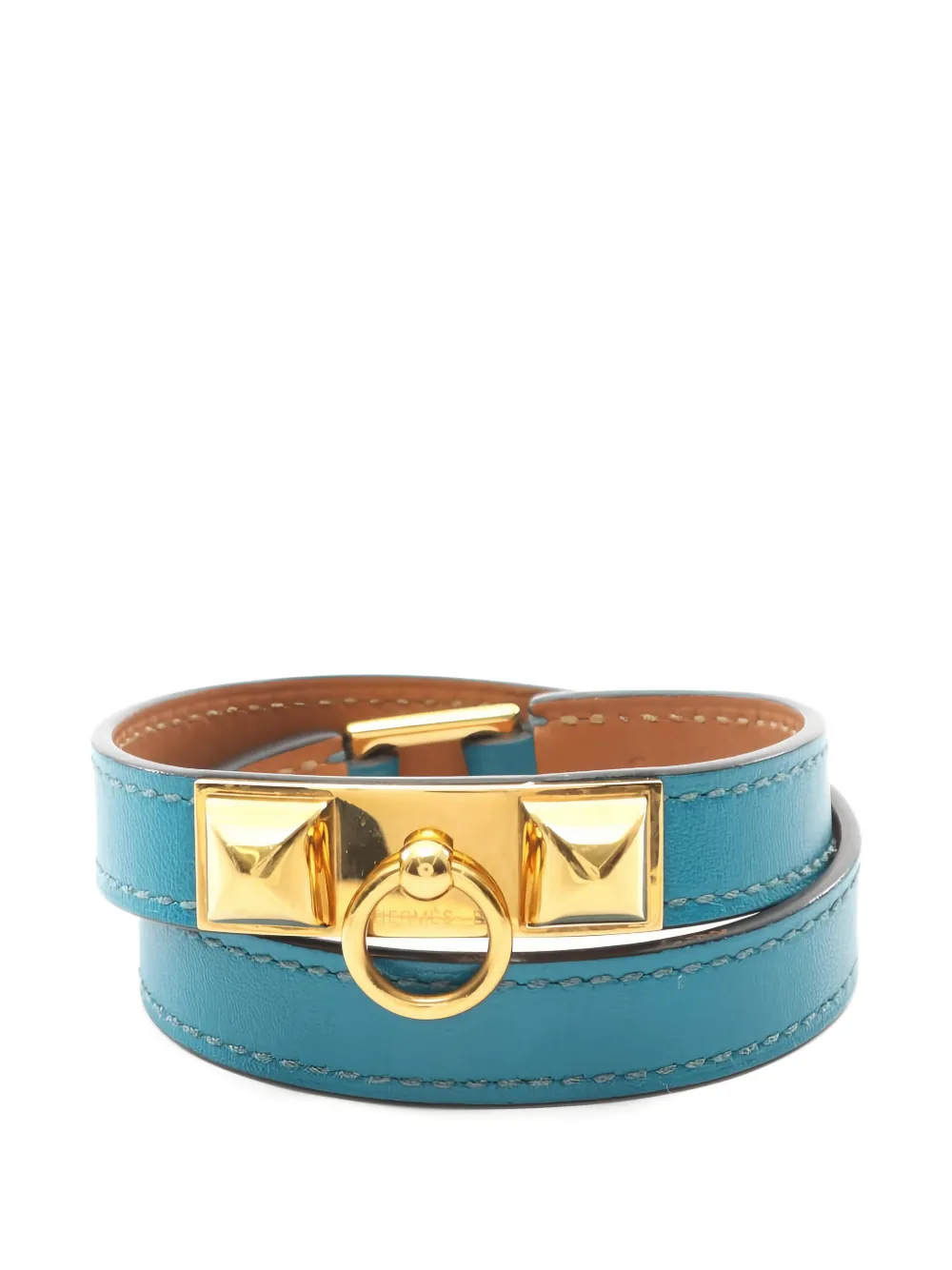 Hermès Pre-Owned 2013 Rivale Double Tour leather bracelet - Oro