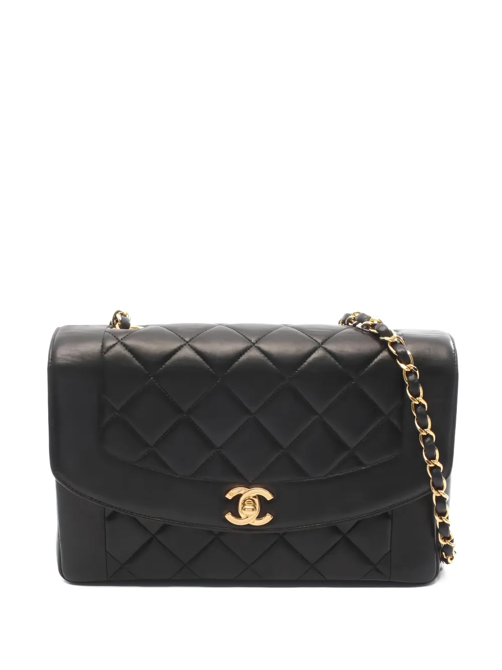 CHANEL Pre-Owned 1996-1997 Diana quilted chain-strap shoulder bag - Nero