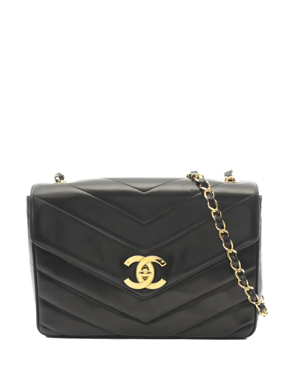 CHANEL Pre-Owned 1994-1996 V-Stitch chain-strap shoulder bag - Nero