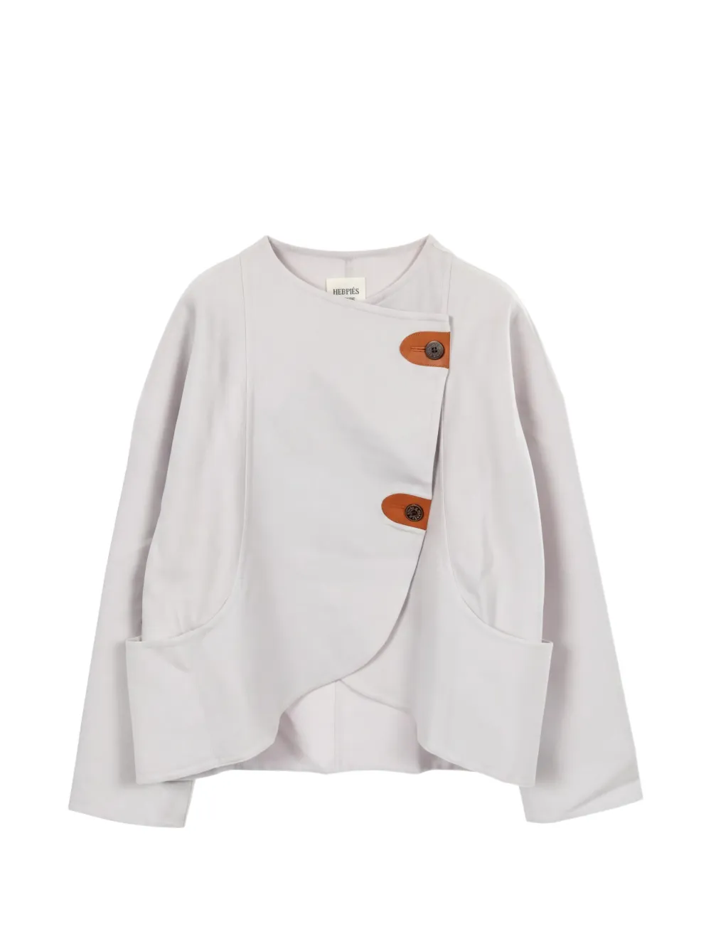 Hermès Pre-Owned 2010s asymmetric cashmere jacket - Grigio