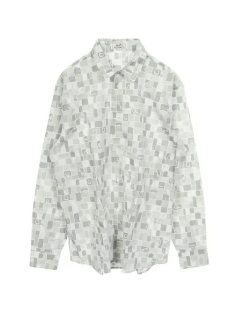 Hermès Pre-Owned 2020s Mosaic Equestre long-sleeve shirt