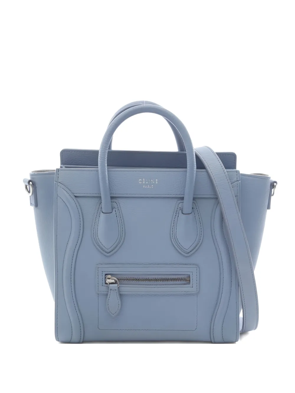 Celine Pre-Owned 2010s Luggage Nano Shopper leather tote bag - Blu