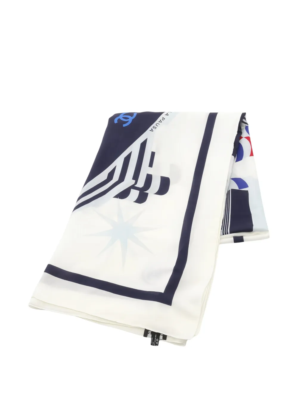 CHANEL Pre-Owned 1986-1988 coco mark stall scarf - Bianco