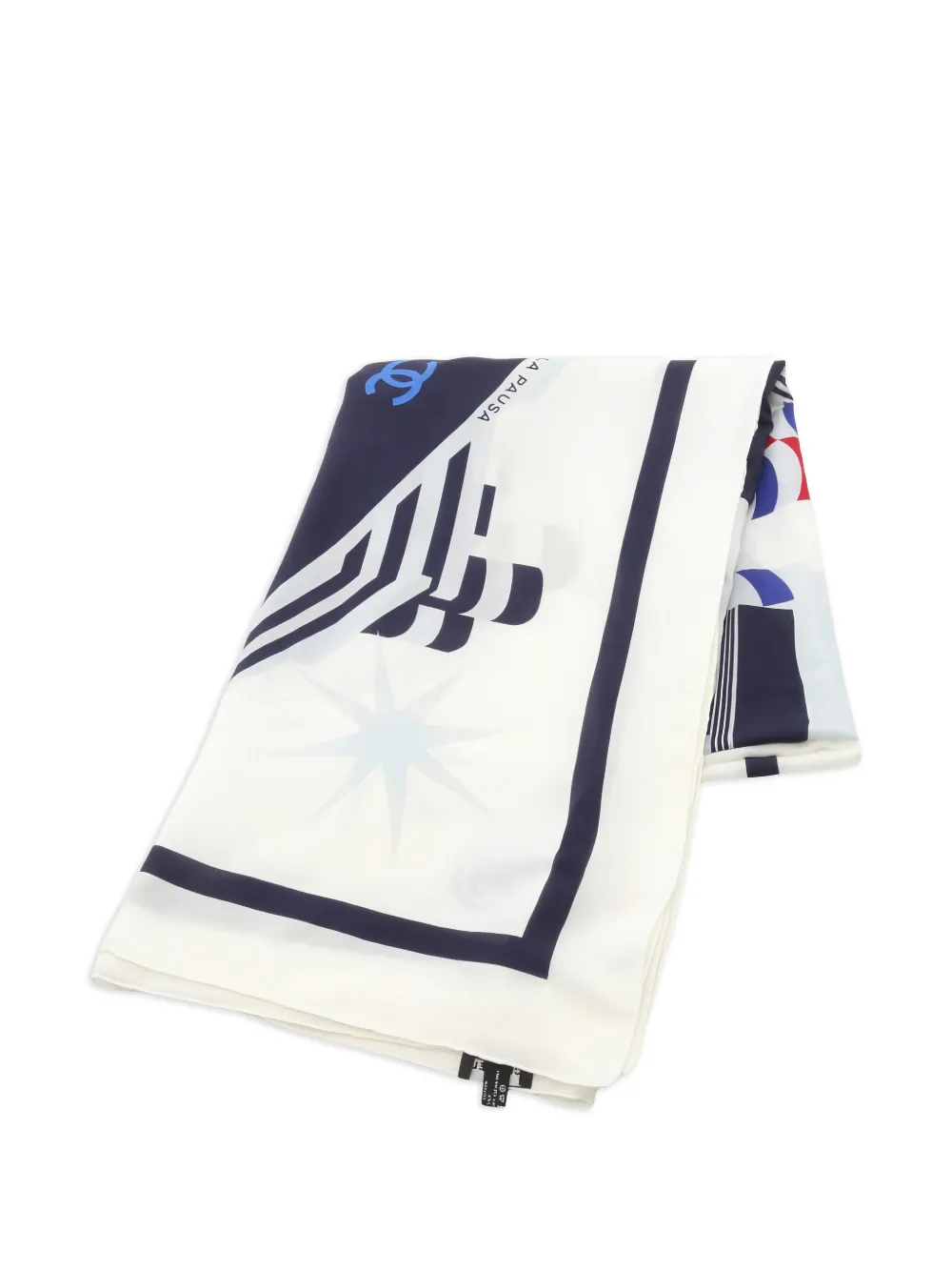 CHANEL Pre-Owned 1986-1988 coco mark stall scarf - Bianco