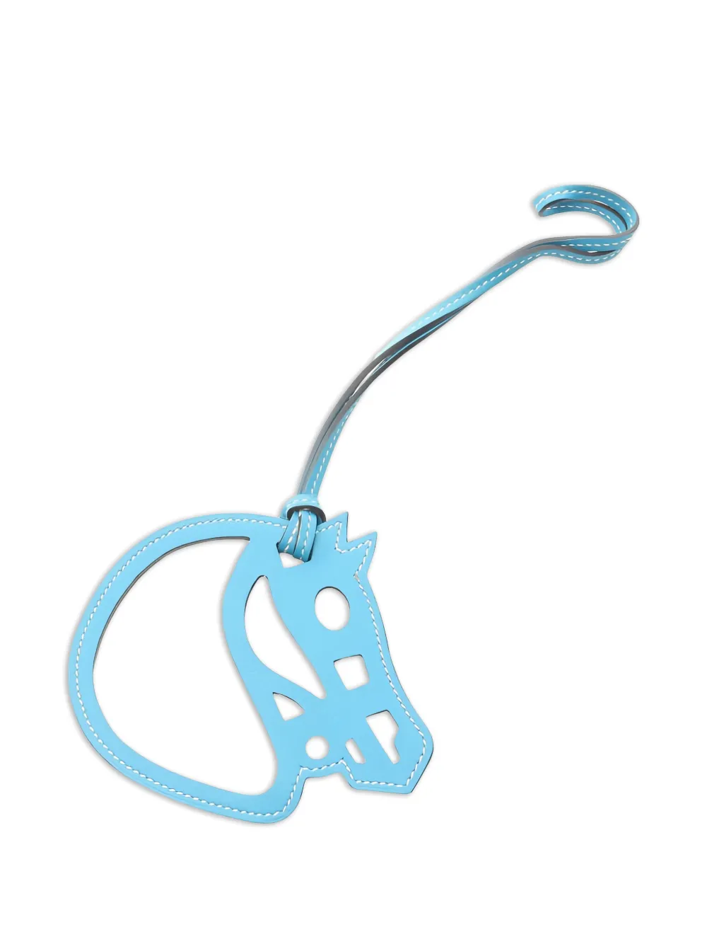 Hermès Pre-Owned 2010's Paddock horse leather bag charm - Blu