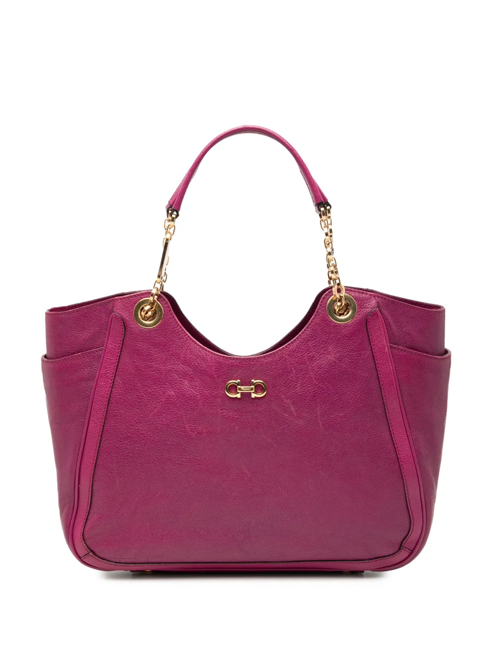 Ferragamo Pre-Owned 2000-2025 Medium Leather Betulla tote bag - Viola
